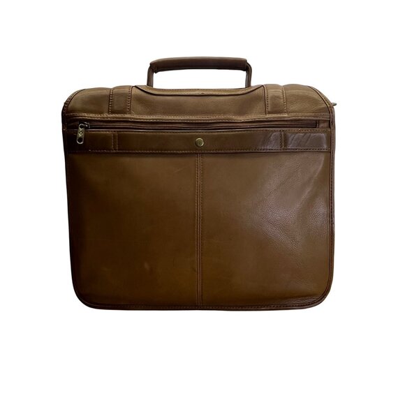 Samsonite Brown Leather Adjustable Shoulder Strap & Top Handle Messenger Bag - Picture 3 of 14